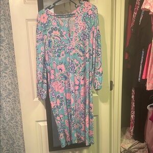 Lilly Pulitzer Floral Long Sleeve midi Dress